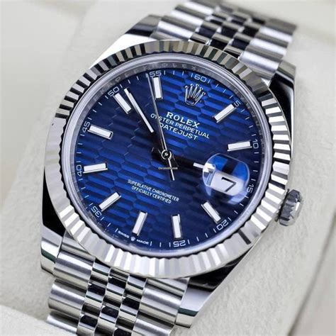 rolex datejust blauwe|Rolex Datejust blue motif.